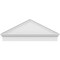 Ekena Millwork Peaked Cap Smooth Architectural PVC Combination Pediment, 44"W x 17-7/8"H x 2-3/4"P (Pitch 6/12) PEDPC044X180PKC00 - alternate 2